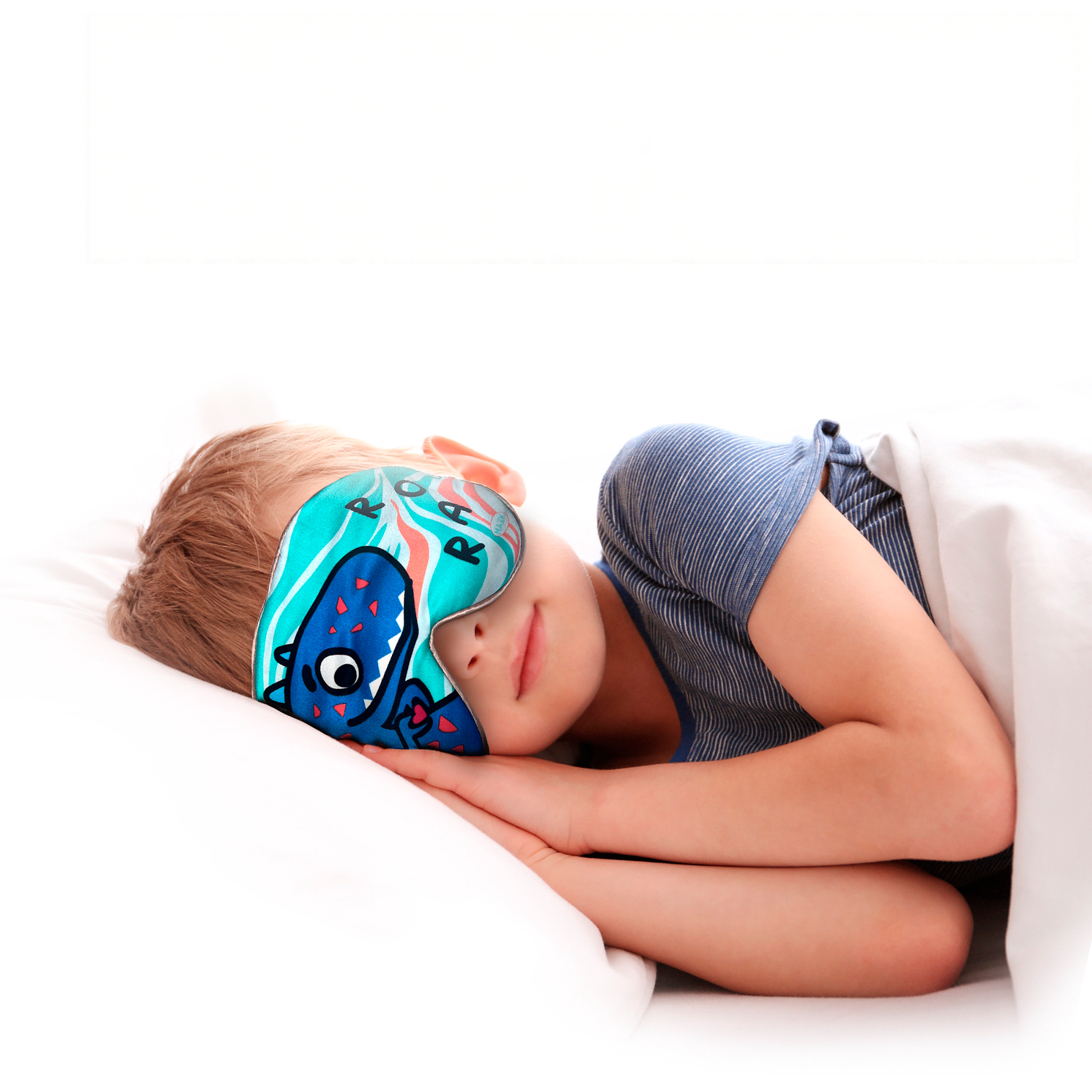Kids Mulberry Silk Blackout Sleep Mask for Tired Eyes with Soft Ear Loops