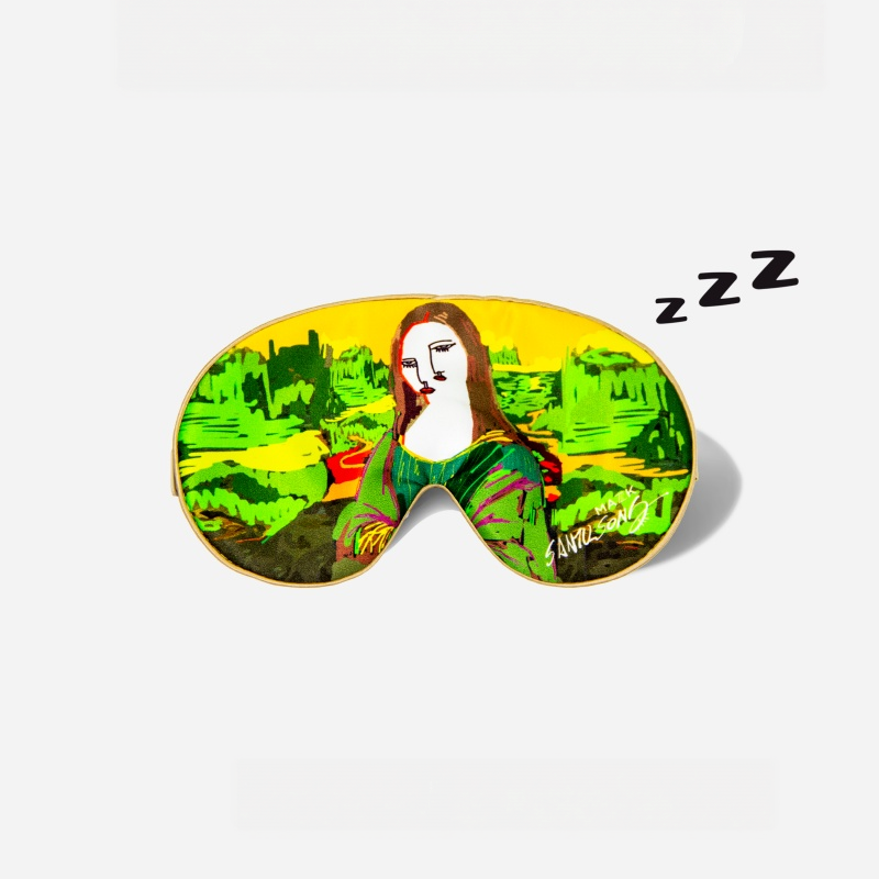 Mona Lisa Inspired Mulberry Silk Sleep Mask