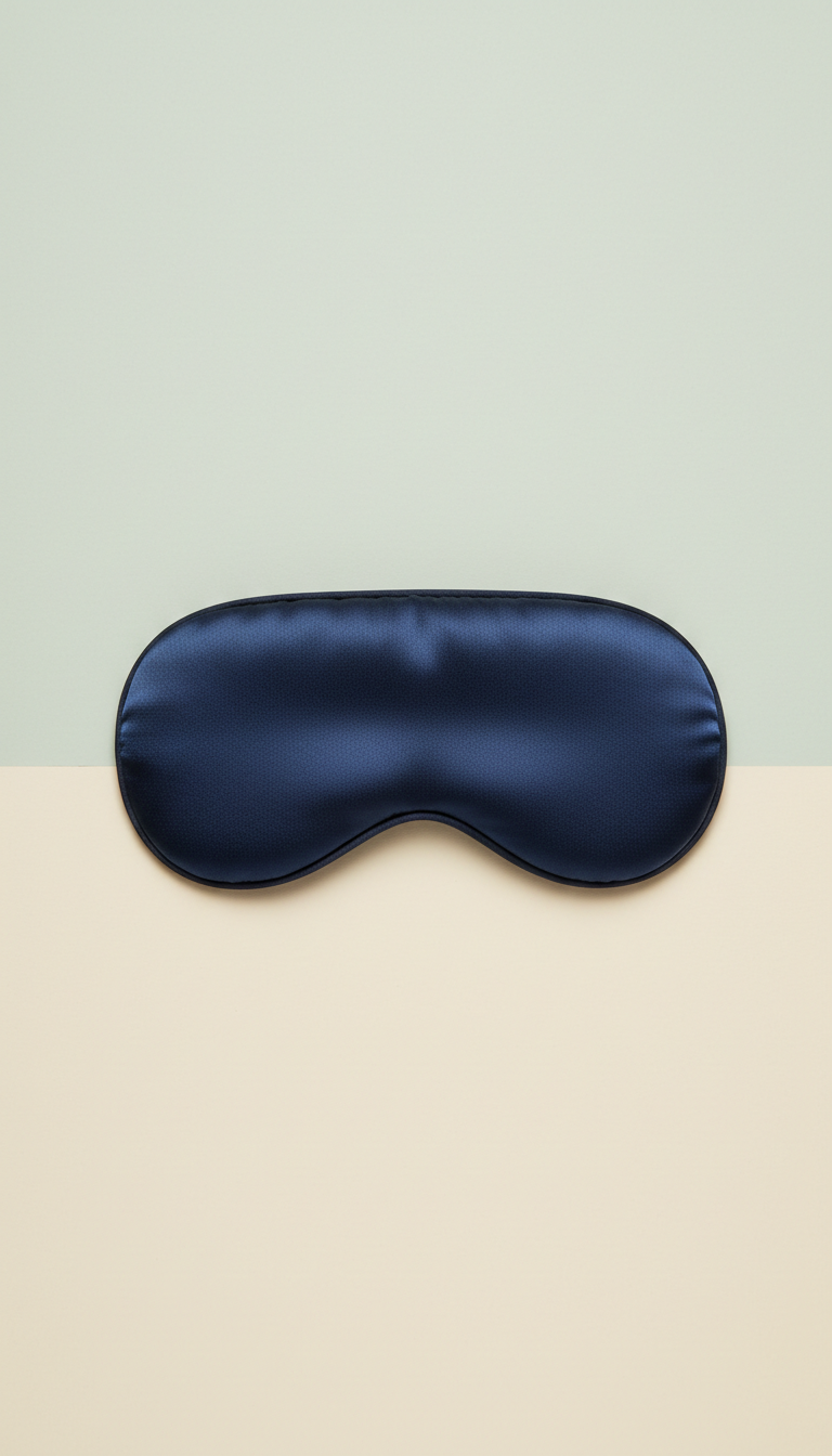 Midnight Blue mulberry silk eye mask