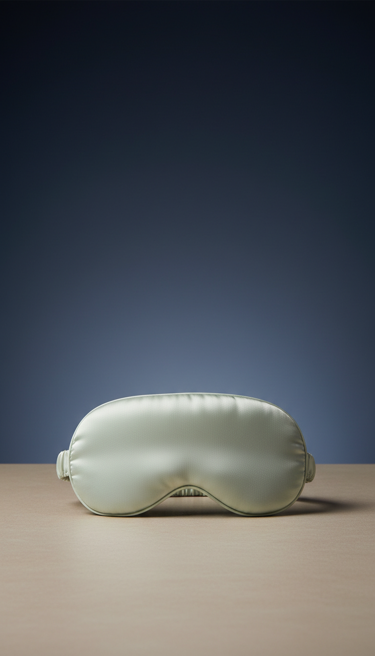 Pale Sage mulberry silk eye mask