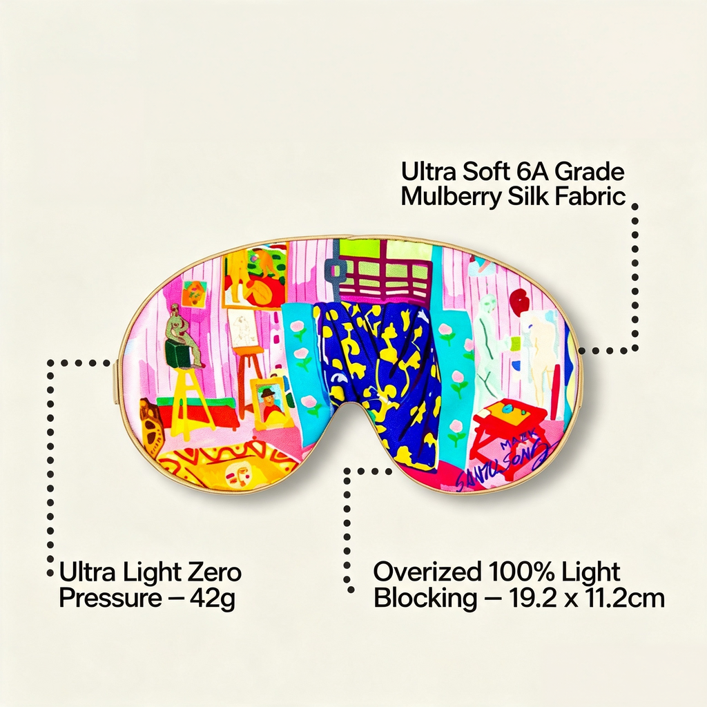 Red House Art Silk Sleep Mask