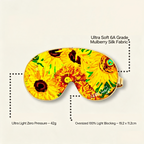 Golden Sunflower Silk Sleep Mask