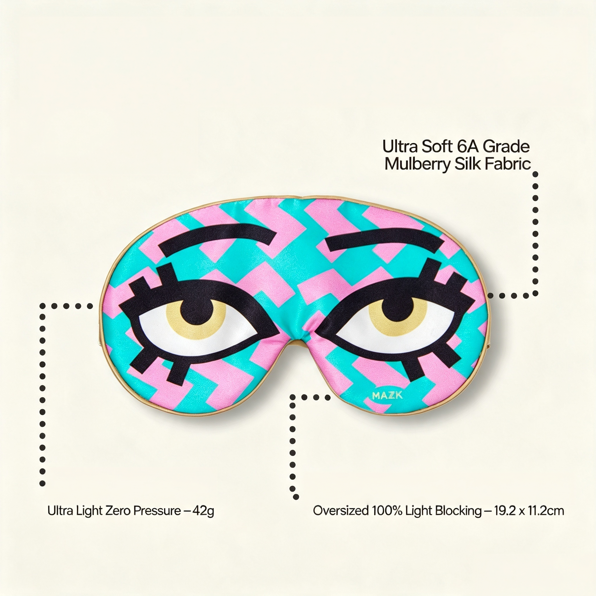 Shy Big Eyes Mulberry Silk Sleep Mask