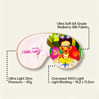 Frida-Inspired Mulberry Silk Sleep Mask